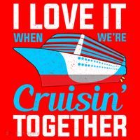 I Love It When Were Cruisin Together Boating Cruise Trip Funny Gift Santa Hat thumb 1