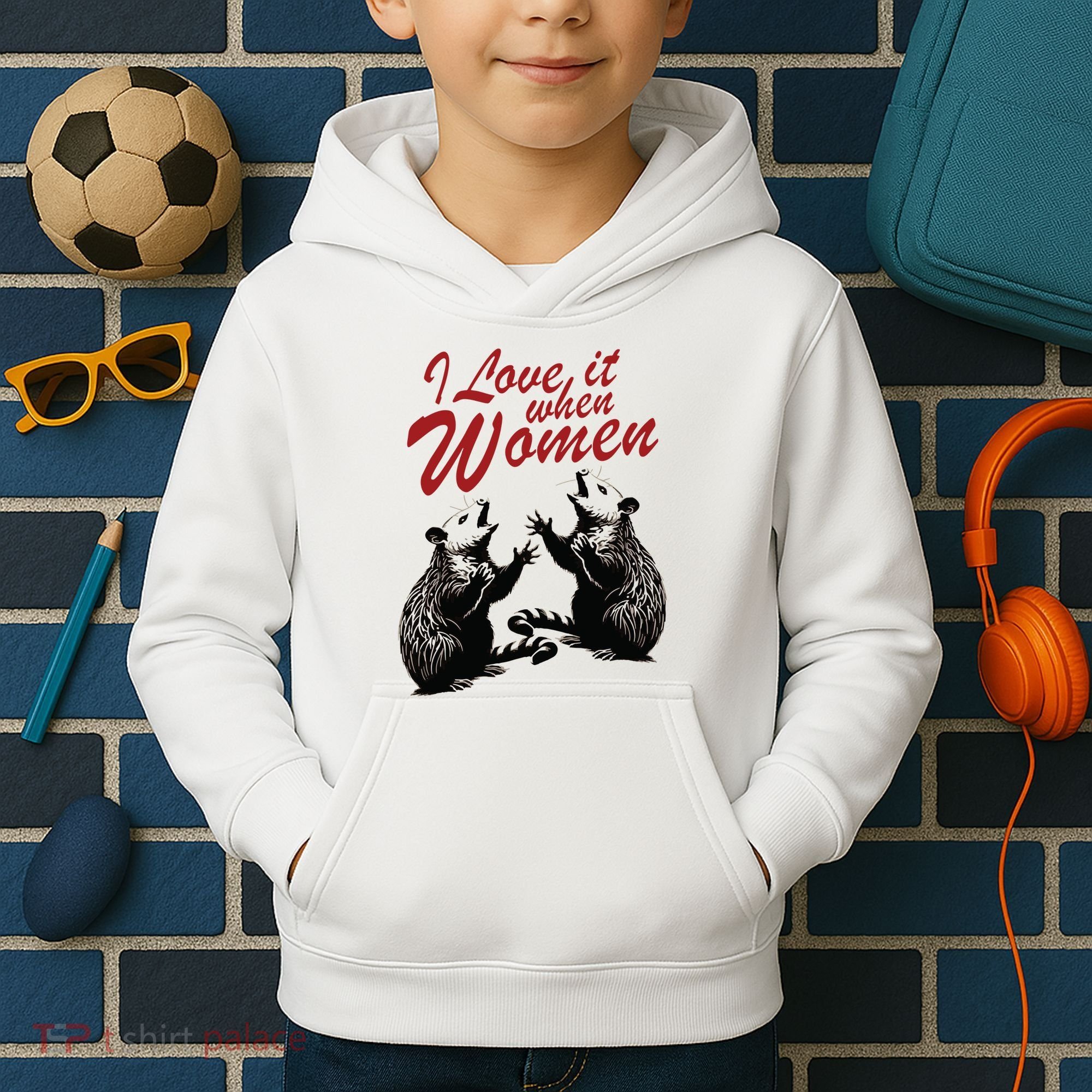 I Love It When Women Kids Hoodie