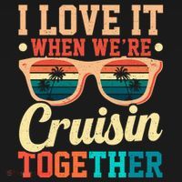 I Love It When Were Cruisin Together Boating Cruise Trip Gift USA-Made Doggie Bandana thumb 2