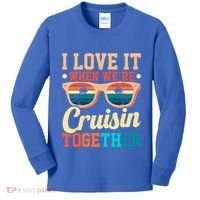 I Love It When Were Cruisin Together Boating Cruise Trip Gift Kids Long Sleeve Shirt thumb 0