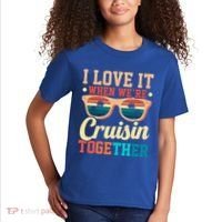 I Love It When Were Cruisin Together Boating Cruise Trip Gift Kids T-Shirt thumb 2