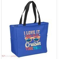 I Love It When Were Cruisin Together Boating Cruise Trip Gift Tote Bag thumb 2