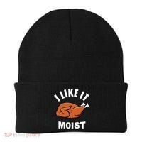 I Like It Moist Funny Thanksgiving Top Great Gift Beanie thumb 0