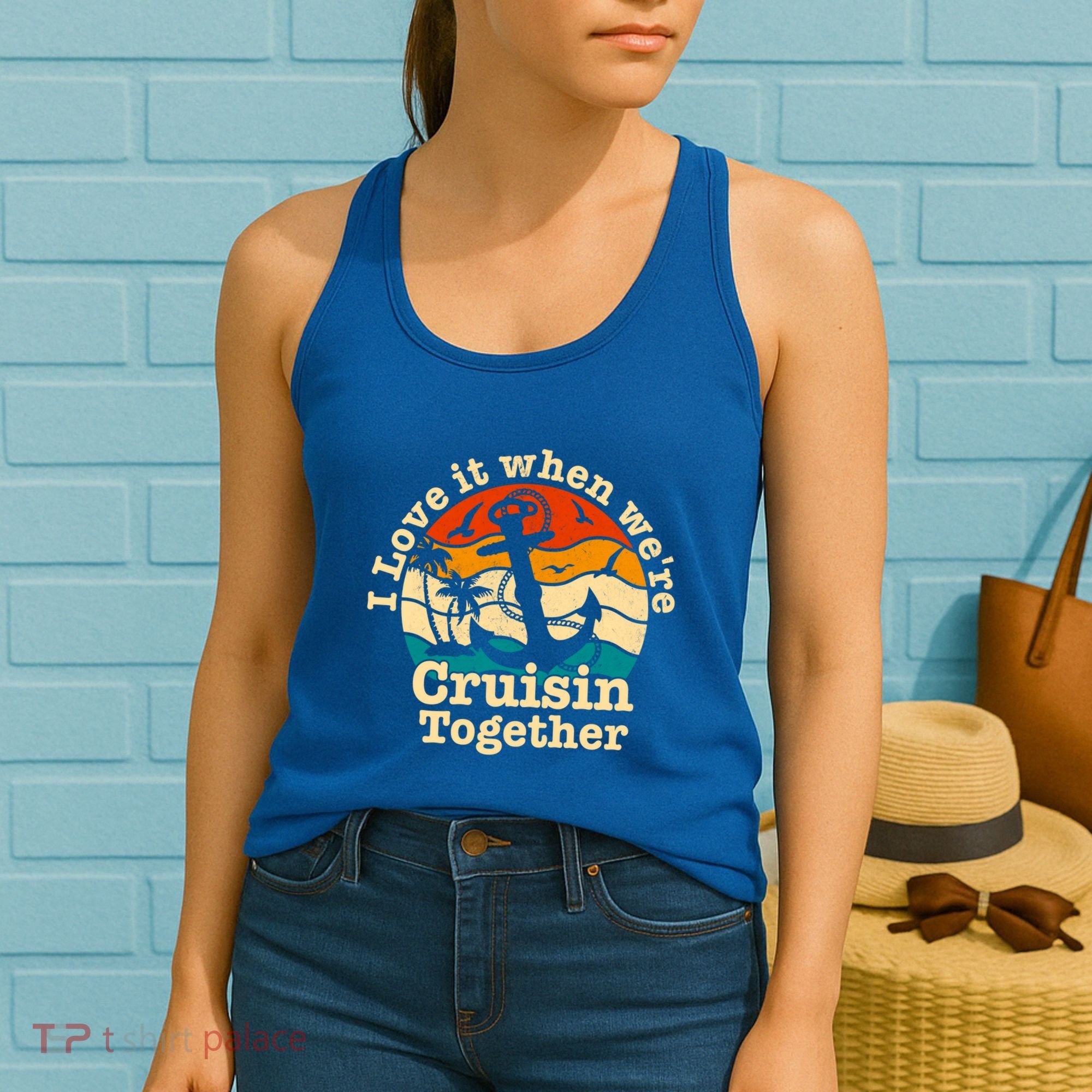 I Love It When Were Cruisin Together Cruise For Couples Gift Women's Tank Top