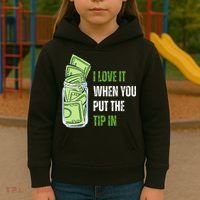 I Love It When You Put The Tip In Funny Bartender Kids Hoodie thumb 3