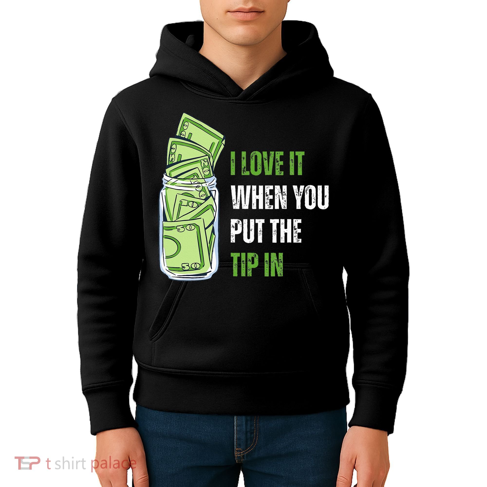 I Love It When You Put The Tip In Funny Bartender Kids Hoodie