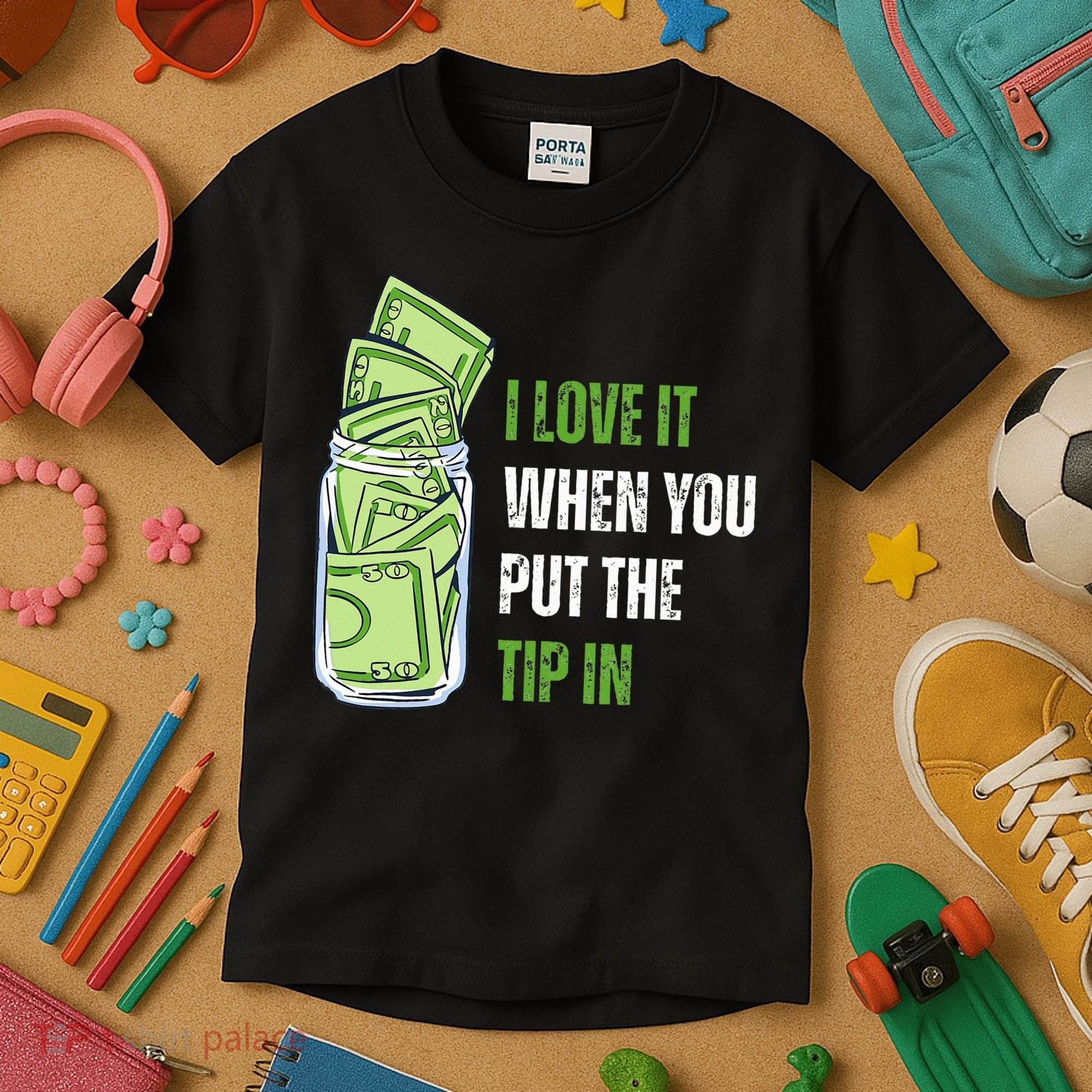 I Love It When You Put The Tip In Funny Bartender Kids T-Shirt