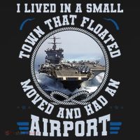 I Lived In A Small Town That Floated U S Aircraft Carrier Coaster thumb 2