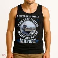 I Lived In A Small Town That Floated U S Aircraft Carrier Tank Top thumb 3