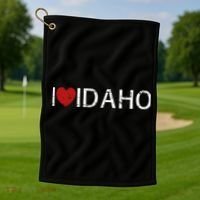 I Love Idaho Golf Towel thumb 1