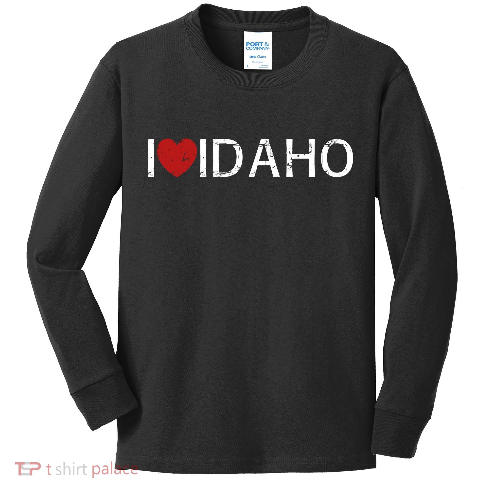 I Love Idaho Kids Long Sleeve Shirt