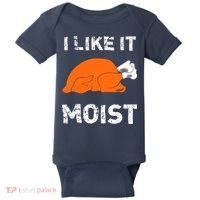 I Like It Moist Funny Turkey Thanksgiving Baby Bodysuit thumb 0