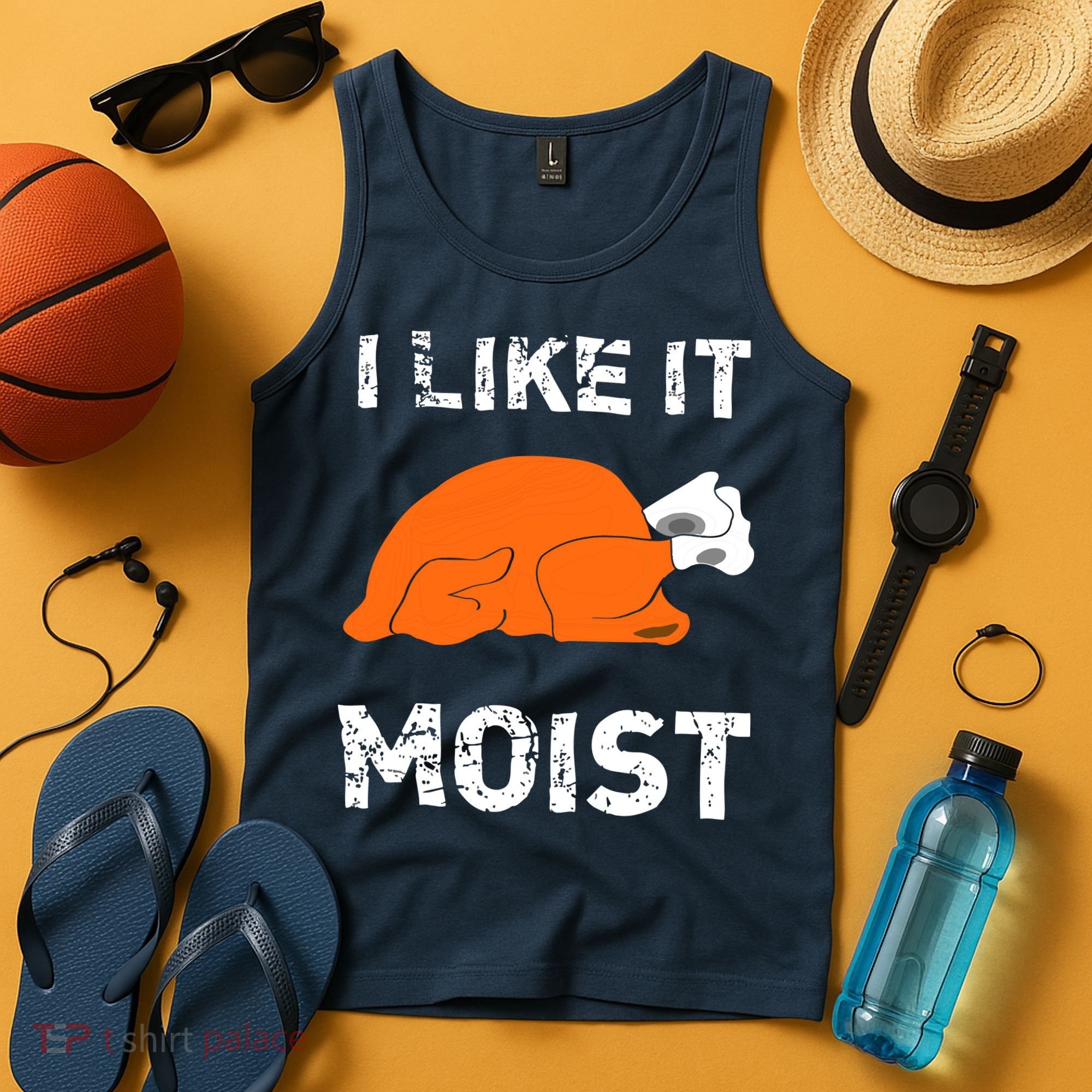 I Like It Moist Funny Turkey Thanksgiving Tank Top