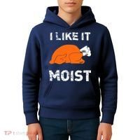 I Like It Moist Funny Turkey Thanksgiving Kids Hoodie thumb 4
