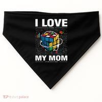 I Love It When My Mom Lets Me Solve Cubes Speedcubing USA-Made Doggie Bandana thumb 0