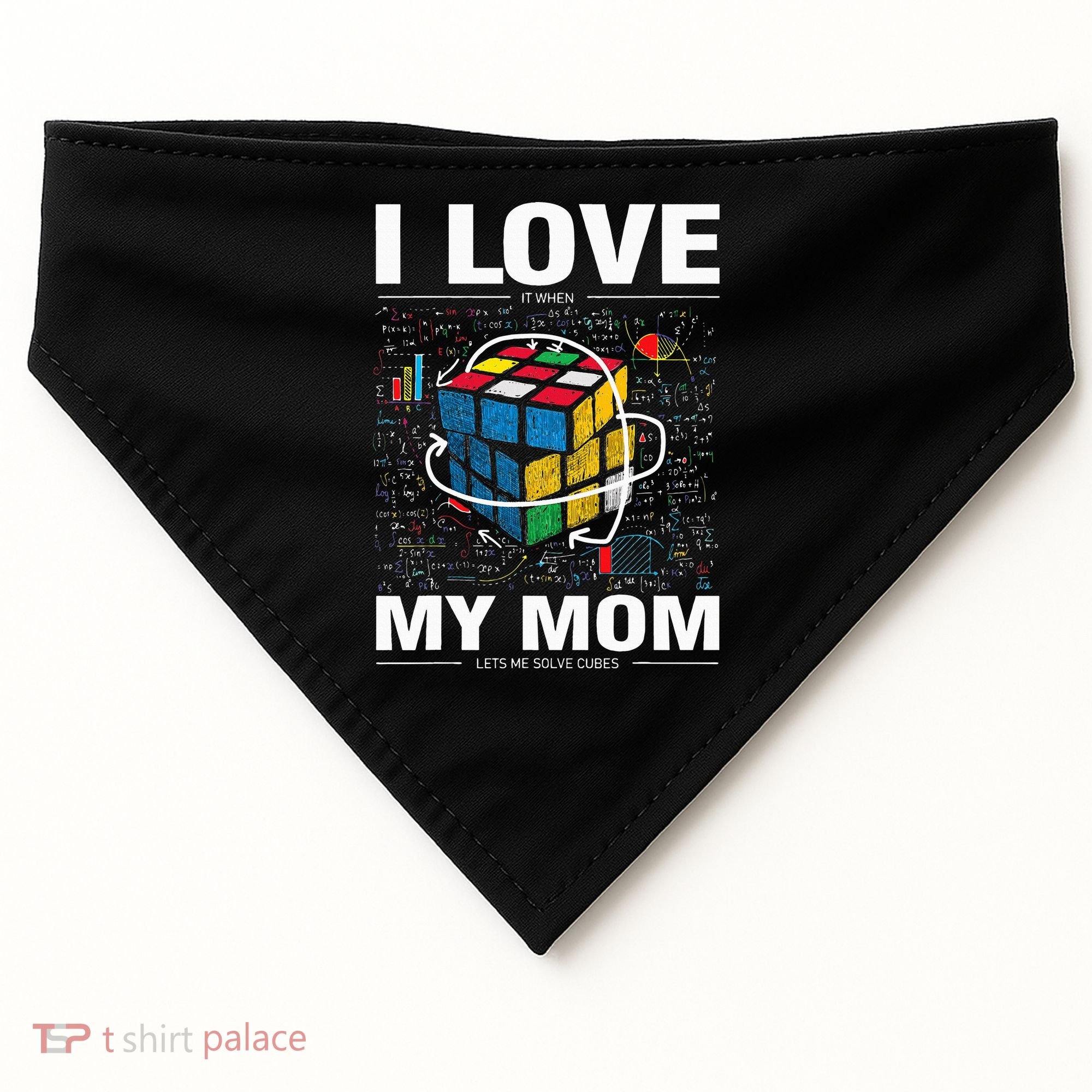I Love It When My Mom Lets Me Solve Cubes Speedcubing USA-Made Doggie Bandana