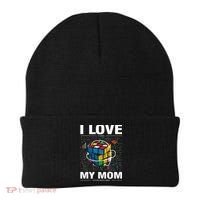I Love It When My Mom Lets Me Solve Cubes Speedcubing Beanie thumb 0