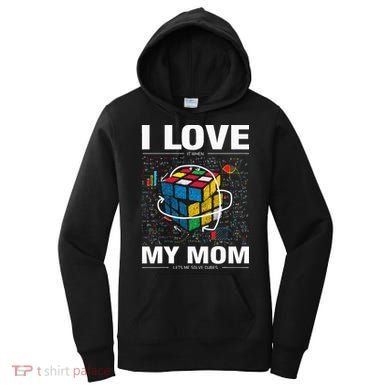 I Love It When My Mom Lets Me Solve Cubes Speedcubing Women's Hoodie