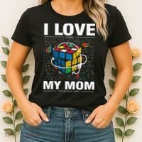 I Love It When My Mom Lets Me Solve Cubes Speedcubing Women's T-Shirt thumb 2