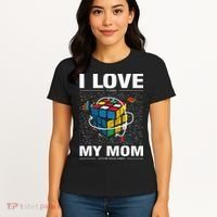 I Love It When My Mom Lets Me Solve Cubes Speedcubing Women's T-Shirt thumb 4