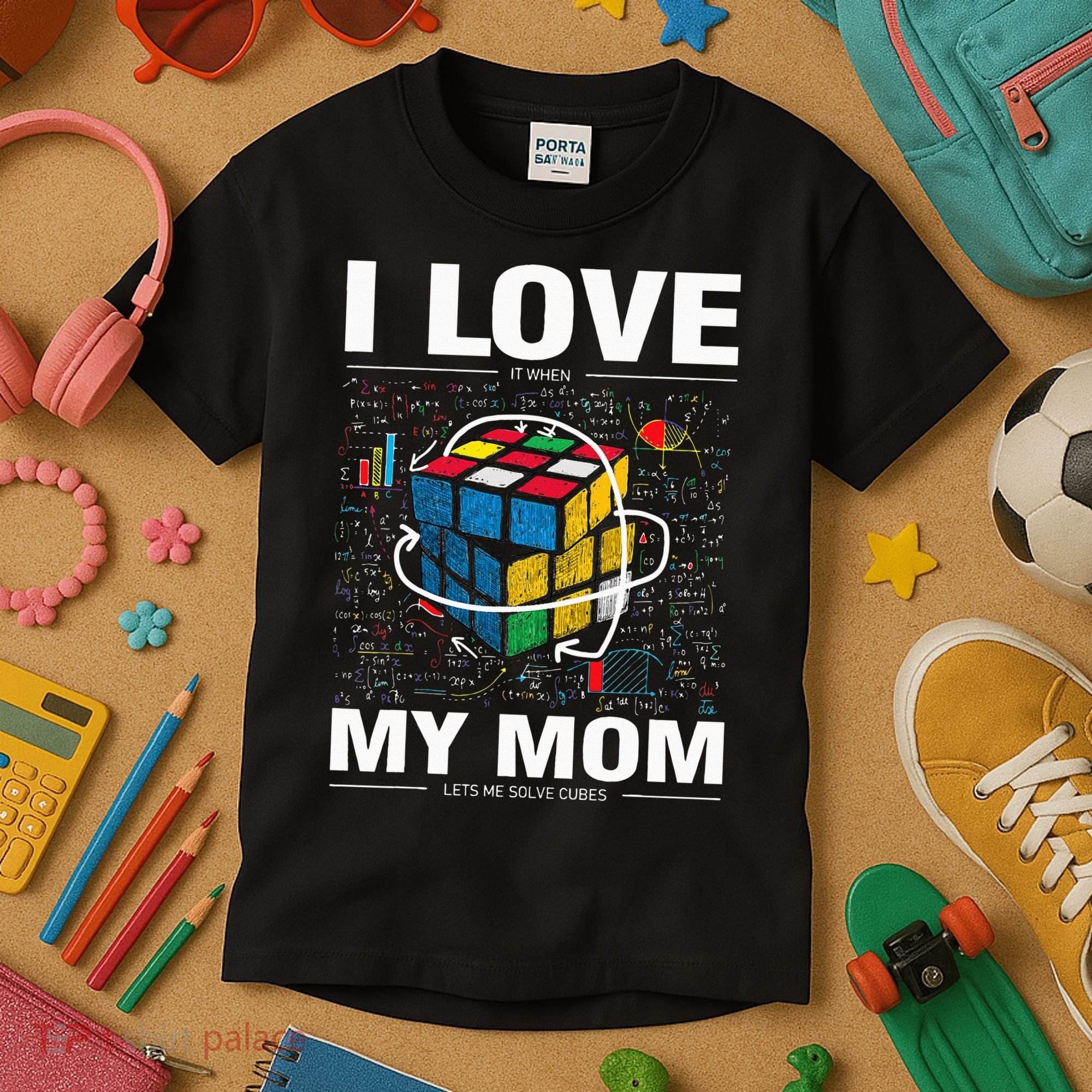 I Love It When My Mom Lets Me Solve Cubes Speedcubing Kids T-Shirt