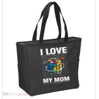 I Love It When My Mom Lets Me Solve Cubes Speedcubing Tote Bag thumb 2