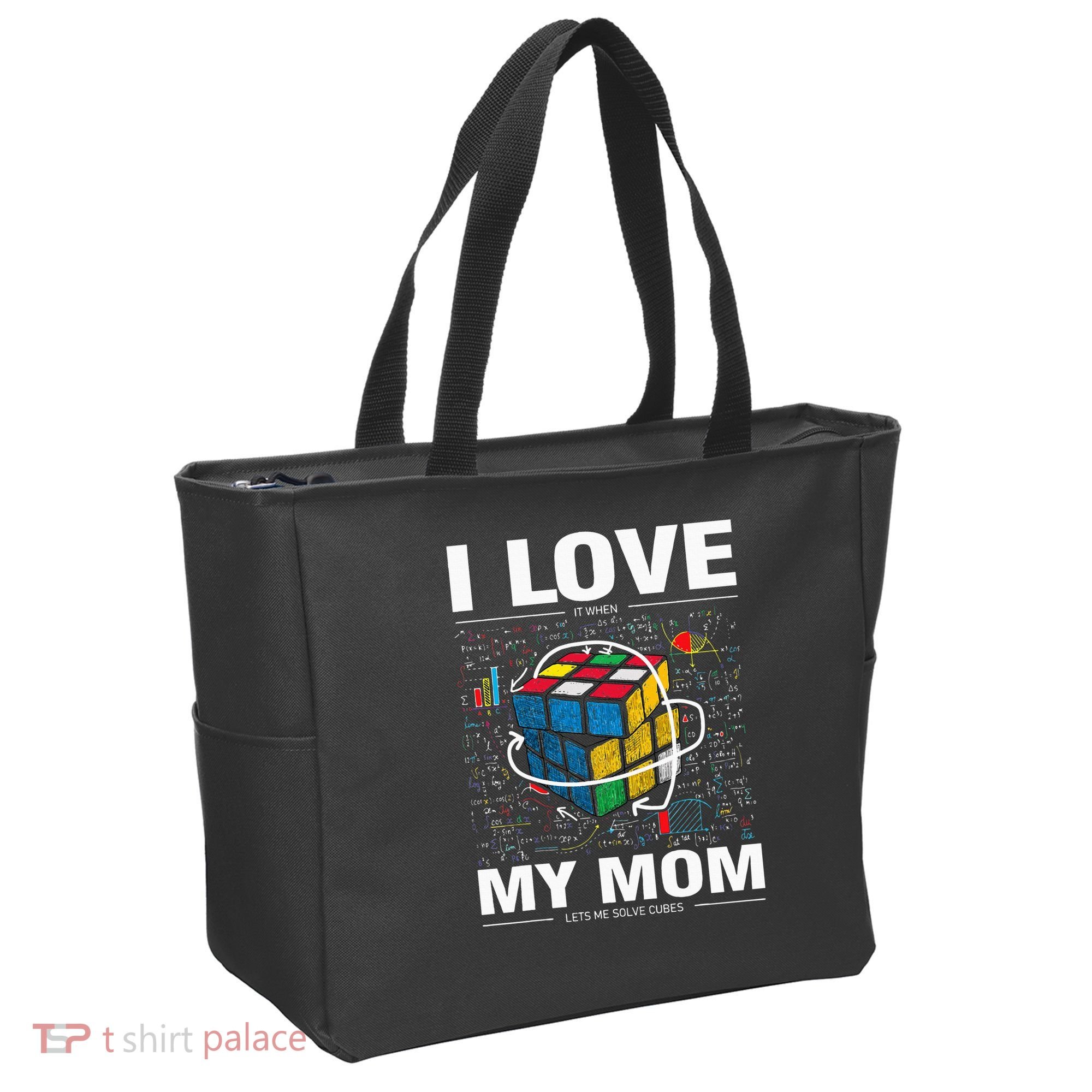 I Love It When My Mom Lets Me Solve Cubes Speedcubing Tote Bag