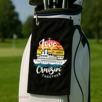 I Love It When Were Cruisin Together Nautical Sailing Gift Golf Towel thumb 2