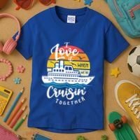 I Love It When Were Cruisin Together Nautical Sailing Gift Kids T-Shirt thumb 3