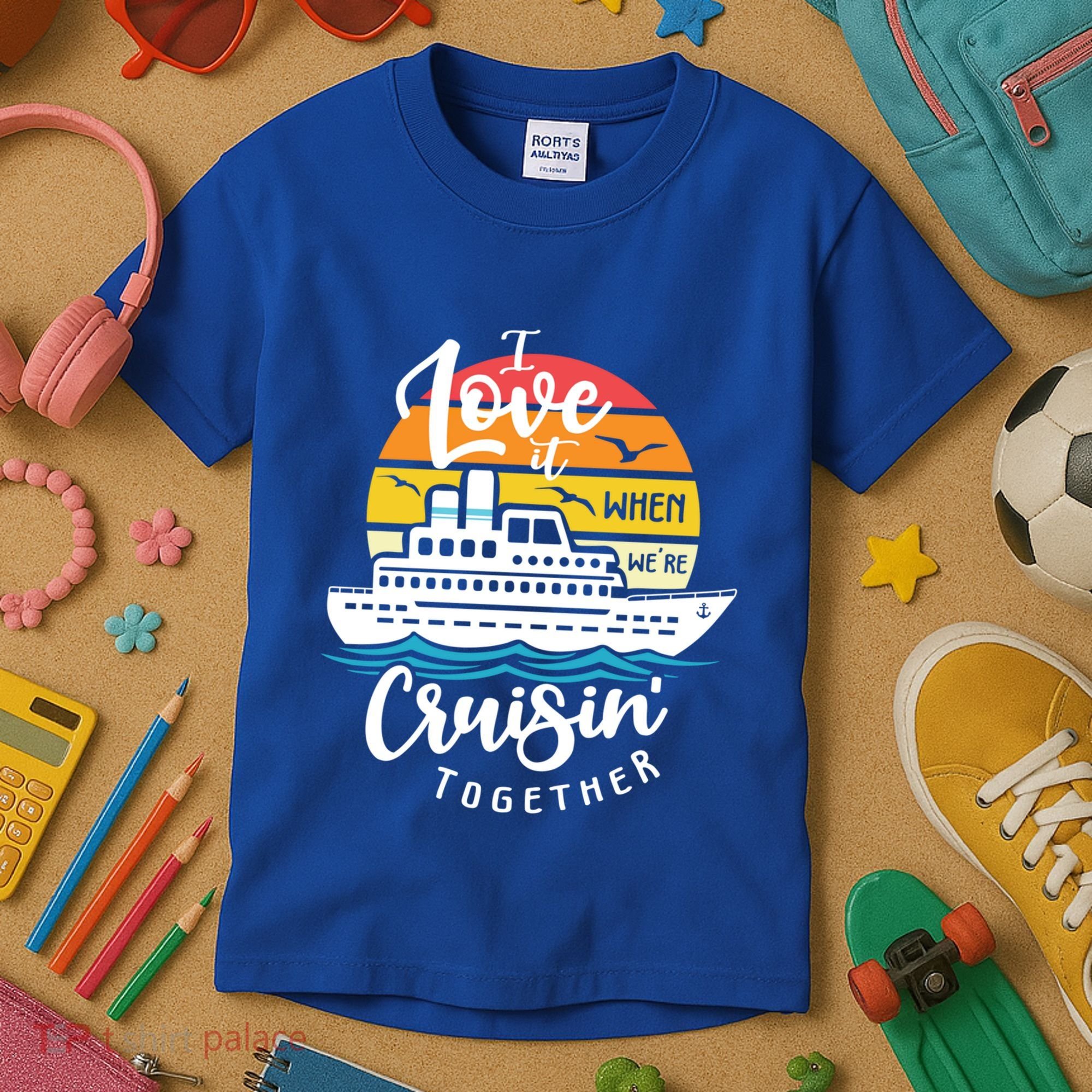 I Love It When Were Cruisin Together Nautical Sailing Gift Kids T-Shirt