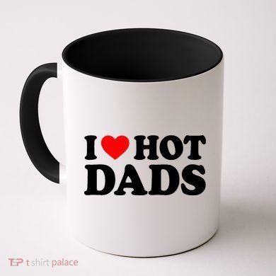 I Love  I Heart Hot Dads    Coffee Mug