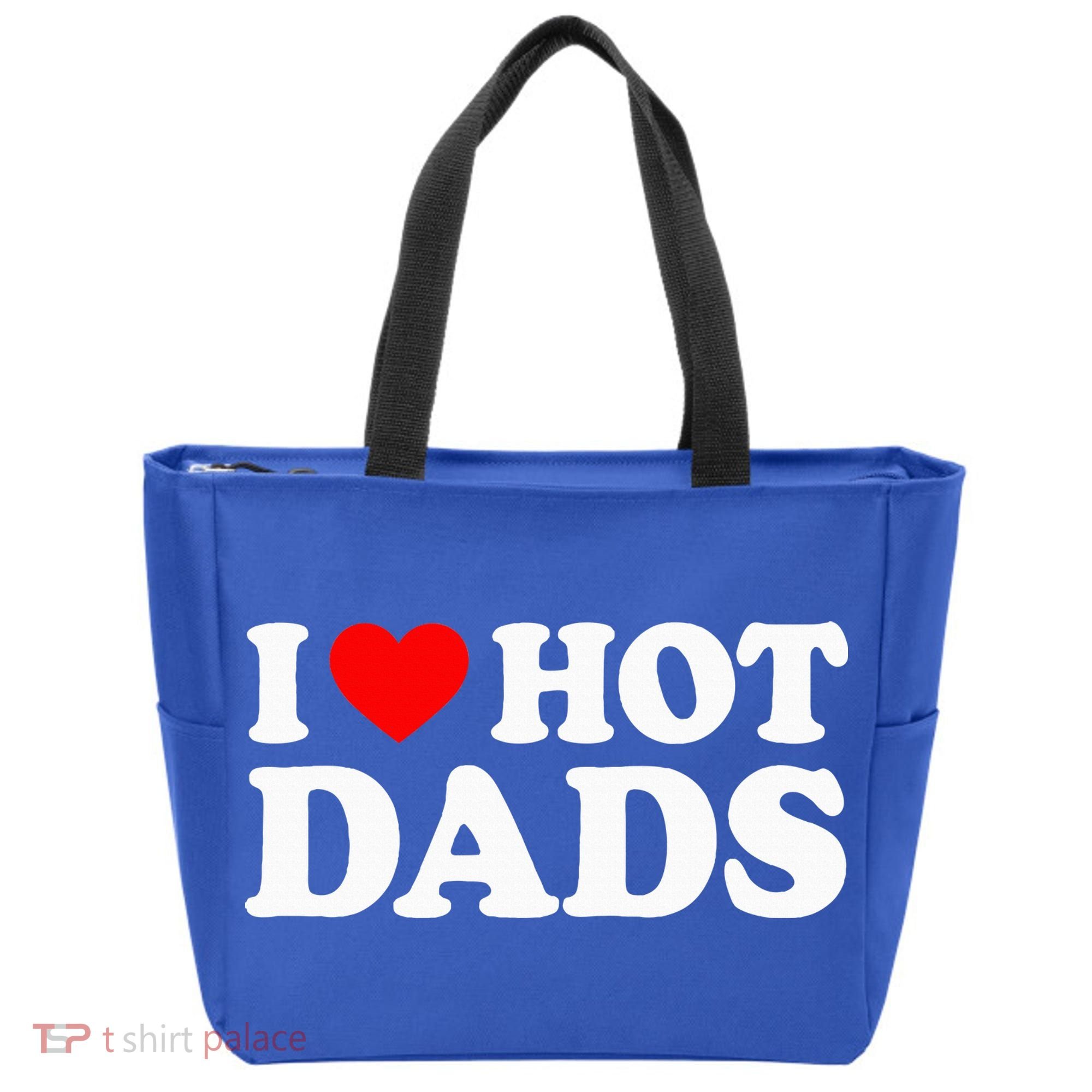 I Love  I Heart Hot Dads    Tote Bag
