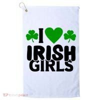 I Love Irish Girls Golf Towel thumb 0