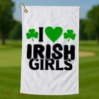 I Love Irish Girls Golf Towel thumb 1