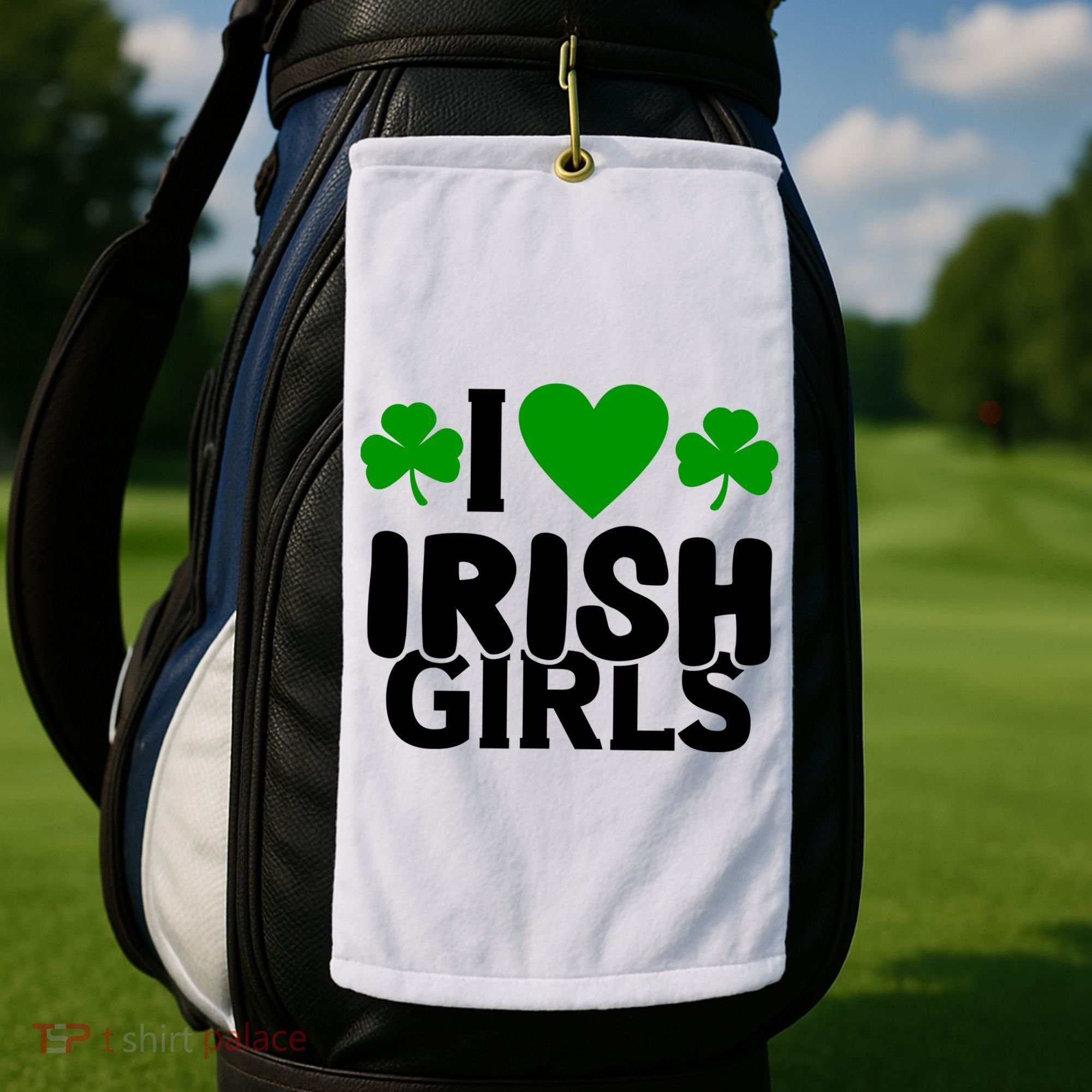 I Love Irish Girls Golf Towel