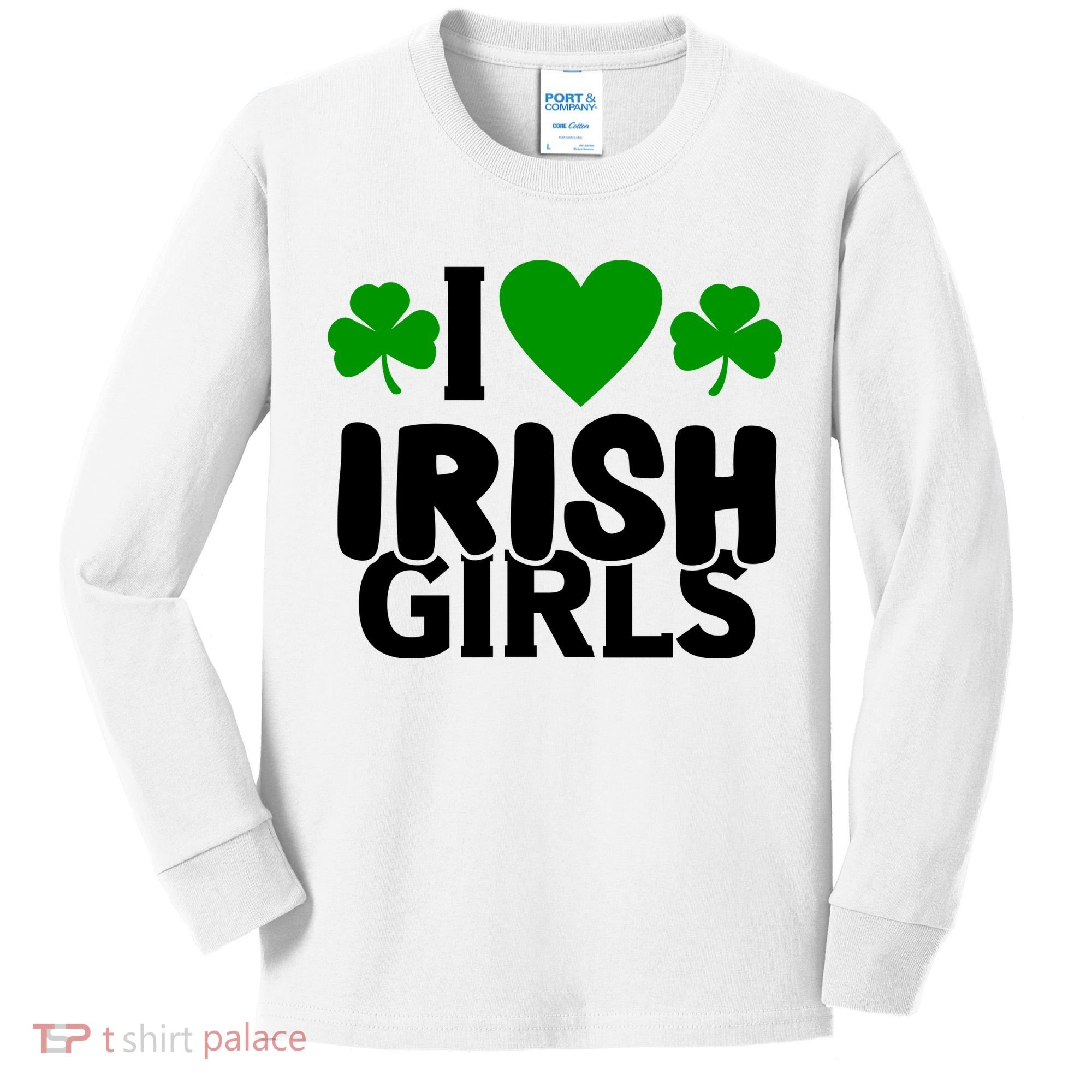 I Love Irish Girls Kids Long Sleeve Shirt