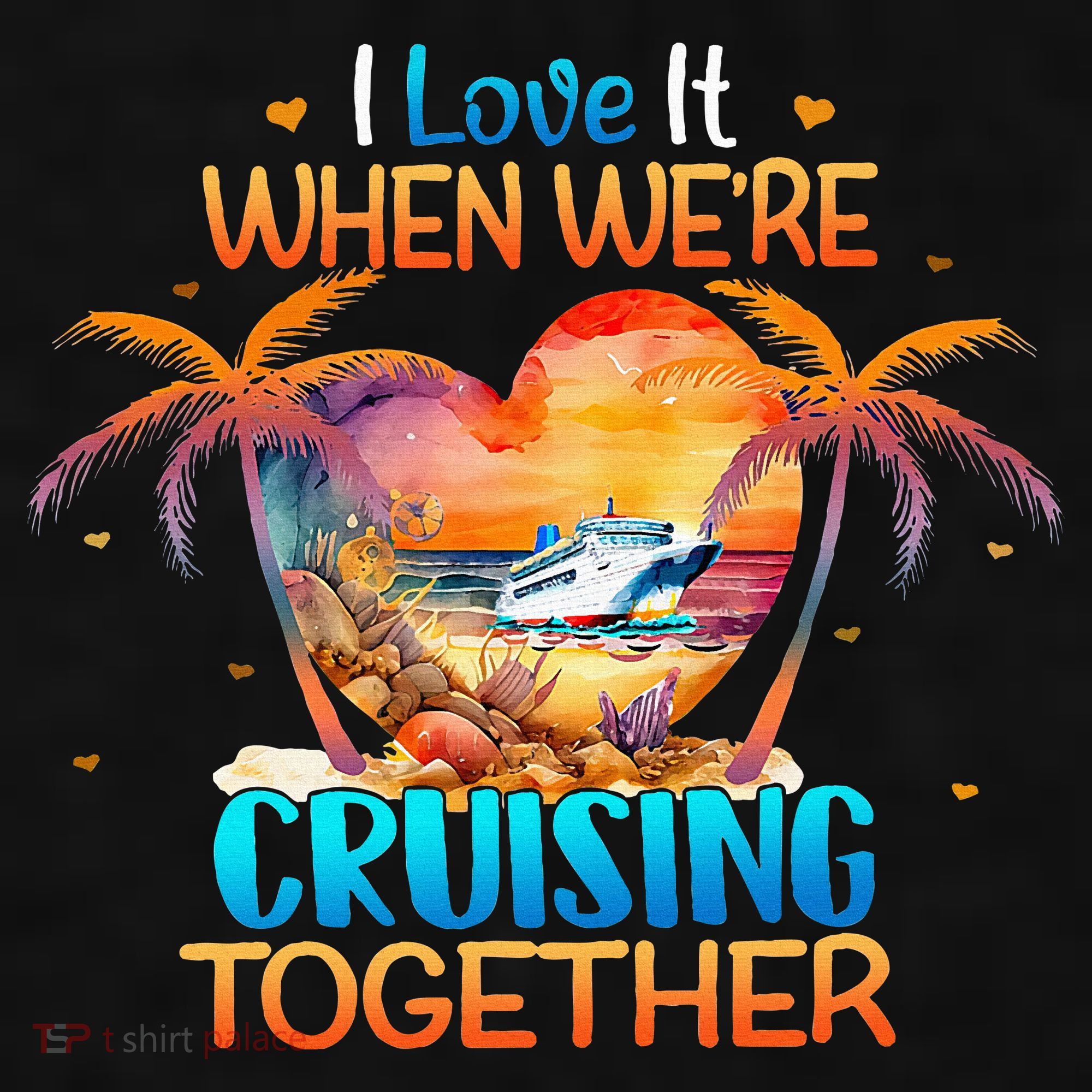 I Love It When WeRe Cruising Together Cruise Ladies PosiCharge Tri-Blend Wicking Tank