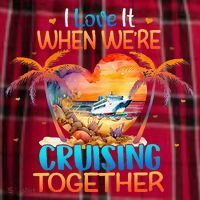 I Love It When WeRe Cruising Together Cruise Women's Flannel Plaid Pajama Pants thumb 2