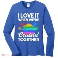 I Love It When We're Cruisin' Together Fun Cruising Trip Cool Gift Women's Long Sleeve Shirt thumb 0