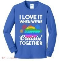I Love It When We're Cruisin' Together Fun Cruising Trip Cool Gift Kids Long Sleeve Shirt thumb 0