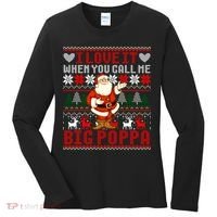 I Love It When You Call Me Big Poppa Christmas Ugly Sweater Gift Women's Long Sleeve Shirt thumb 0