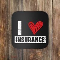 I Love Insurance Agents Occupation Job Profession Coaster thumb 0