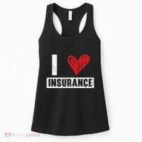 I Love Insurance Agents Occupation Job Profession Women's Tank Top thumb 0