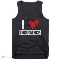 I Love Insurance Agents Occupation Job Profession Tank Top thumb 0