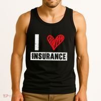 I Love Insurance Agents Occupation Job Profession Tank Top thumb 3