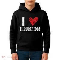 I Love Insurance Agents Occupation Job Profession Kids Hoodie thumb 4