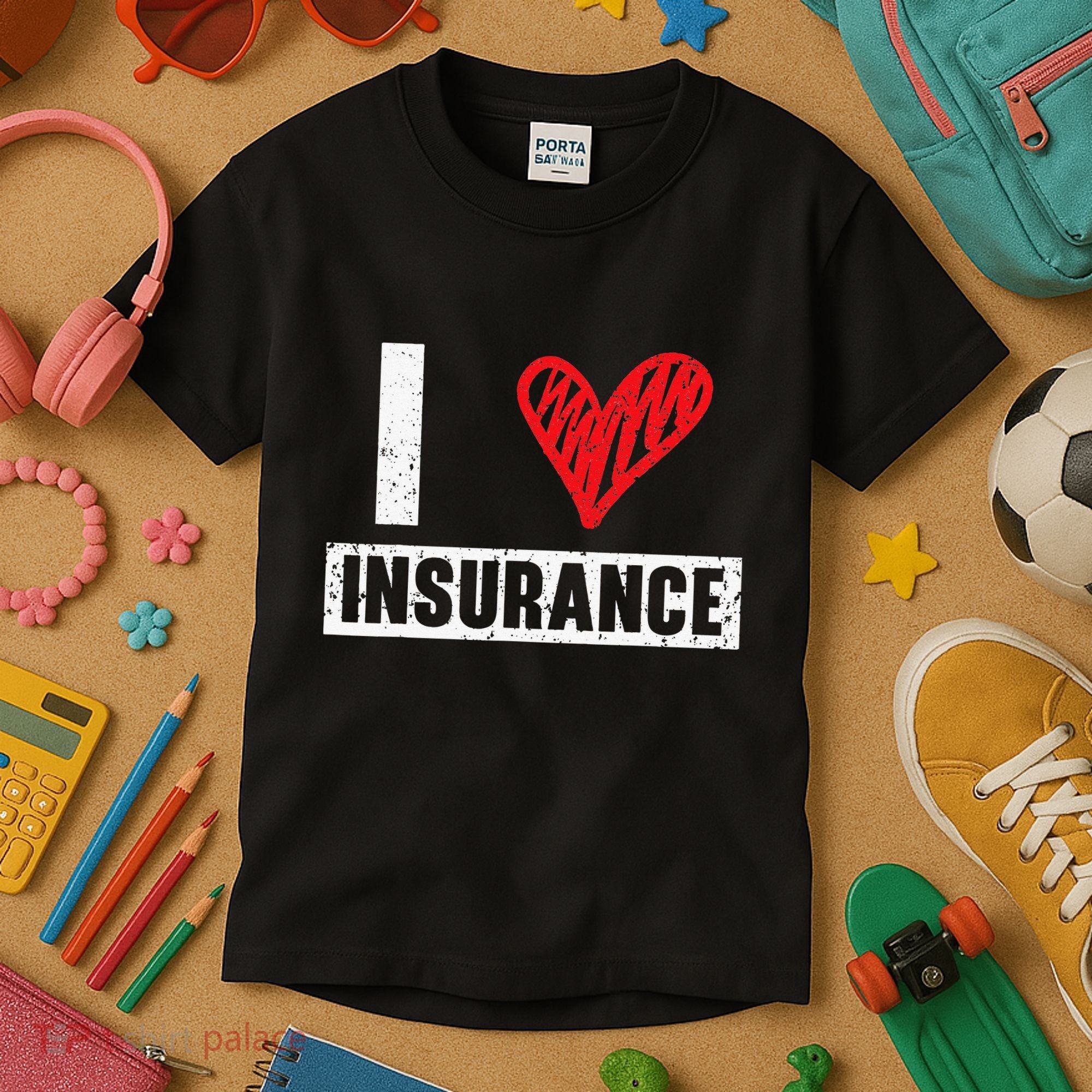 I Love Insurance Agents Occupation Job Profession Kids T-Shirt