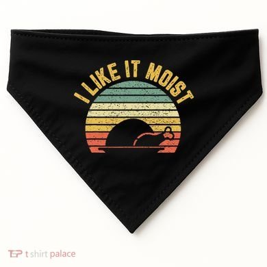 I Like It Moist Retro Funny Thanksgiving USA-Made Doggie Bandana