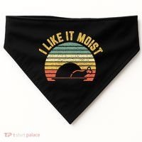 I Like It Moist Retro Funny Thanksgiving USA-Made Doggie Bandana thumb 0