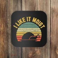 I Like It Moist Retro Funny Thanksgiving Coaster thumb 0